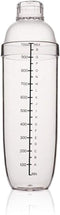 FEOOWV Plastic Cocktail Shaker,Drink Mixer Hand Shaker Cup with Scales,Transparent (33 oz / 1000cc)...