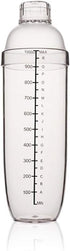 FEOOWV Plastic Cocktail Shaker,Drink Mixer Hand Shaker Cup with Scales,Transparent (33 oz / 1000cc)...