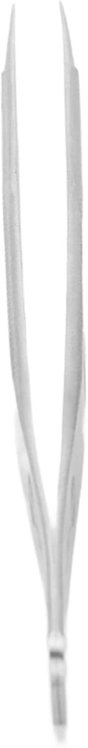 Stainless Steel Tweezers, High Accuracy Tweezers with Straight Tapered, Ultra Fine Point Forceps, hold 0.1mm fingerprint flying line, for Mobile P...