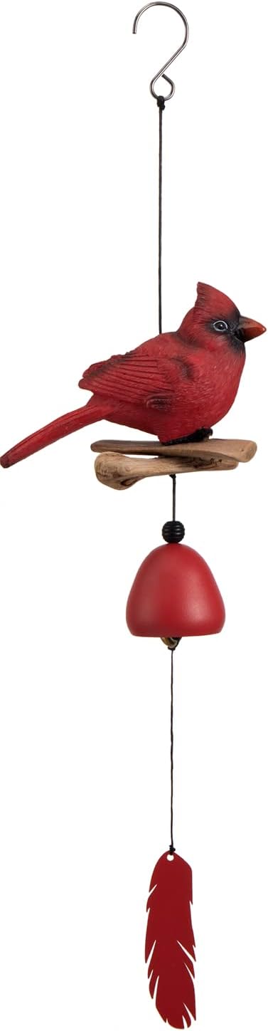 Cardinal Bird Wind Chime, Cardinal Gifts for Glory Mother’s Love Gift, Bird Bell Chimes for Garden Backyard Church Hanging Decor, Red...