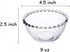 Sizikato 2pcs Clear Glass Dessert Bowl with Beaded Edges, 4.5-Inch Fruit Bowl Salad Bowl...