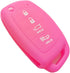 Silicone Rubber Key Fob Cover Compatible with 2013-2019 Hyundai Santa Fe Sonata Tucson Santa Fe Sport(Suitable for Buttons with Eject/flip/fold Bu...