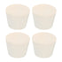 MECCANIXITY Rubber Tapered Plug 32mm to 42mm Solid Test Tubes Bungs Stopper White for Lab Home 4 Pieces...