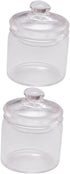 Artibetter 2 Pcs Miniature Jar 1: 12 Doll Miniature Glass Jars with Lids 1:12 Scale Miniature Glass Bottles with Caps Terrarium Tools Carassosorie...