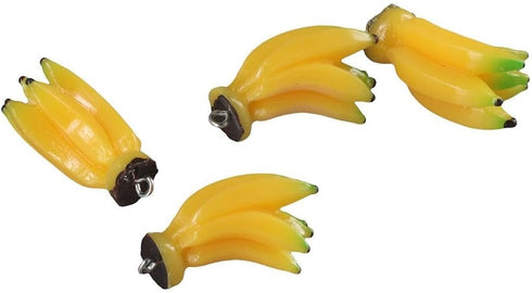 Uniquer 20Pcs Yellow Banana Micro Model Charms,Resin Imitation Food Lovely Dangle Charms with Loop for DIY Jewelry Making Necklaces Earrings Key C...