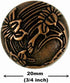 Bezelry 12 Pieces Begonia Flowers Metal Shank Buttons. 20mm (3/4 inch) (Antique Copper)...
