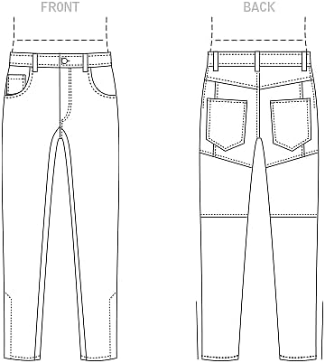 Vogue Men's Jeans Sewing Pattern Kit, Design Code V1915, Sizes 34-36-38-40...