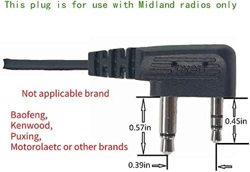 Two Way Radio Earpiece Noise Canceling Transparent Security Headphones Walkie Talkie Earphone with PTT/VOX – Pair...