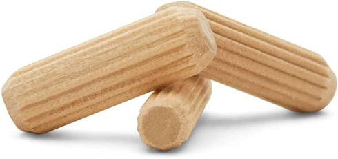 Wooden Dowel Pins 1 x 1/4 Inch, Pack of 300 Fluted Dowel Joints for Woodworking, Furniture and Crafts, by Woodpeckers...