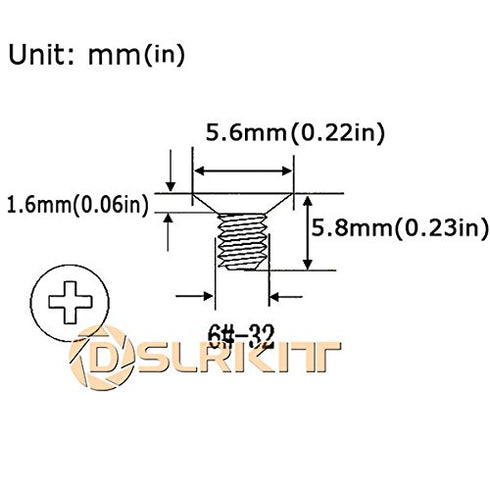 6/32#6-32 x 1/4in Flat Head Screw for 3.5in Hard Drive Hot Swap Caddy Tray (Pack of 50)...