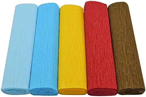 PEPPERLONELY Crepe Paper Rolls - 250 x 25 cm, Light Blue...