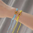 Pingyongchang 4pcs Braided Rope Bracelets Anklet Handmade Colorful Sunflower String Bracelets Boho Adjustable Waterproof Sandy Beach Bracelets Fri...