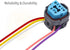 Fuel Pump Connector Wiring Harness Pigtail Plug Fuel Pump Harness Connector Plug Compatible with Honda Various Models (5PIN)...