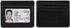 womens Credit Holder Genuine Leather Slim Minimalist Card Case Wallet, Black With Id Window, Classic US...