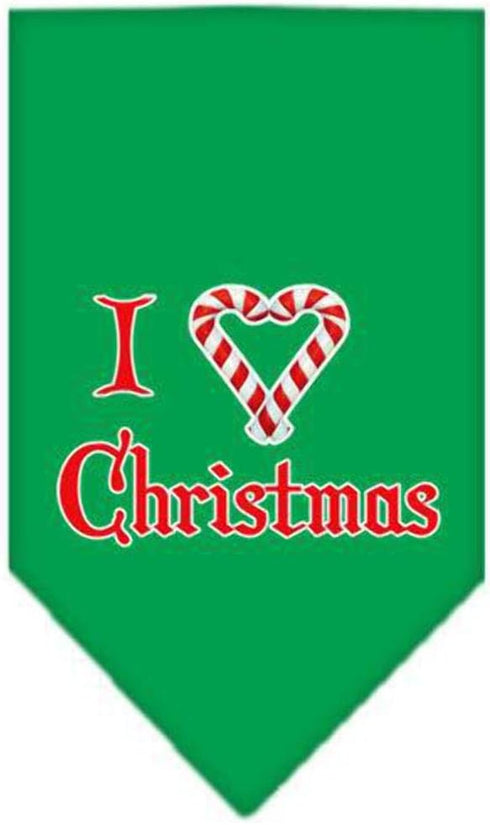 Mirage Pet Products Heart Christmas Screen Print Bandana for Pets, Small, Bright Pink...