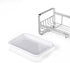 HULISEN Kitchen Sink Sponge Holder, 304 Stainless Steel Kitchen Soap Dispenser Caddy Organizer, Countertop Soap Dish Rack Drainer with Removable D...