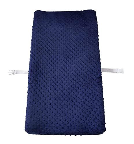 Baby Plush Dot Changing Pad Covers, Diaper Changing Table Pad Sheet Covers for Newborns Infants Baby Boys Girls (Estate Blue)...
