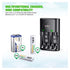 EBL Smart Rapid AA AAA Charger for AA AAA 9V Rechargeable Batteries Ni-MH Ni-CD Rechargeable Batteries...