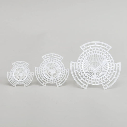 15 Pack Flower Pot Hole Mesh Pad Plastic Cone Bottom Grid Gasket Drain Mat Cover Drainage Screen for Plants Bonsai Gardening Breathable Hydrophobi...