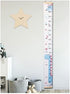 Kids Growth Chart, Wood Frame Fabric Canvas Height Measurement Ruler from Baby to Adult for Child's Room Decoration 7.9 x 79in (7.9 x 79in, Blue D...
