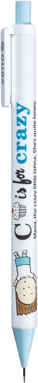 Xeno Angry Little Asian Girl 5cs Character Design 0.5mm Fine Point Mechanical Pencil, Rubber Feeling, Hidden Tips & Lead sleeve (Only All Color)...