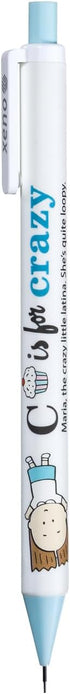 Xeno Angry Little Asian Girl 5cs Character Design 0.5mm Fine Point Mechanical Pencil, Rubber Feeling, Hidden Tips & Lead sleeve (Only All Color)...