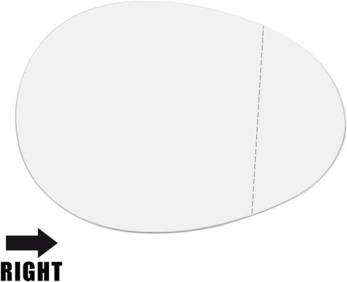 X AUTOHAUX Right Passenger Side RH Mirror Glass with Adhesive for BMW for Mini Cooper 2007-2015...