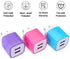 USB Wall Charger, Charging Cube, Sicodo 3Pack Dual Port Charging Block Plug in Cell Phone Charger Box Brick USB Power Adapter for iPhone 15 14 13 ...