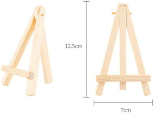 10 Pack Mini Wood Display Easel (5 Inch) Wooden Artist Easel Triangle Cards Stand Photo Display Wedding Business Card, Painting Craft Drawing phon...