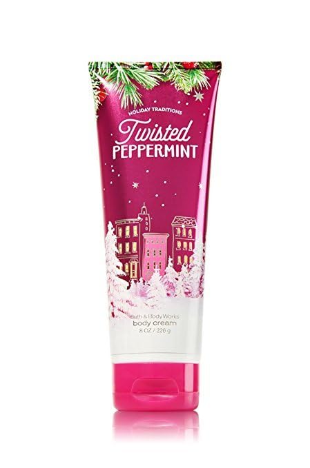 Bath & Body Works TWISTED PEPPERMINT 24 Hour Moisture Ultra Shea Body Cream 8 oz / 226 g...