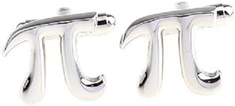 PI 3.1415 Math Pair Cufflinks in a Presentation Gift Box & Polishing Cloth...