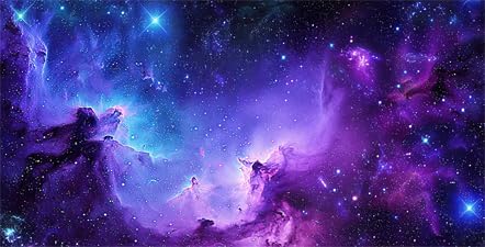 Galaxy Aquarium Background, Purple Starry Sky Universe Space Fish Tank Background Nebula Stars Terrarium Background, Mysterious Purple and Blue Ne...