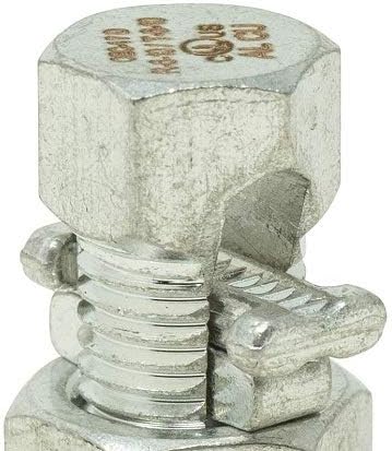 Southwire SB6-10CPDQ2 2PK Split Bolt Connector 6 10 STR Dual-Rated for use with Copper & Aluminum Conductors, 2 Pack, Gray, 2 Piece...