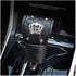 Uphily Black Leather Gear Shift Knob Cover with Bling Crystal Rhinestones Tiara Crown, for Women or Girls...