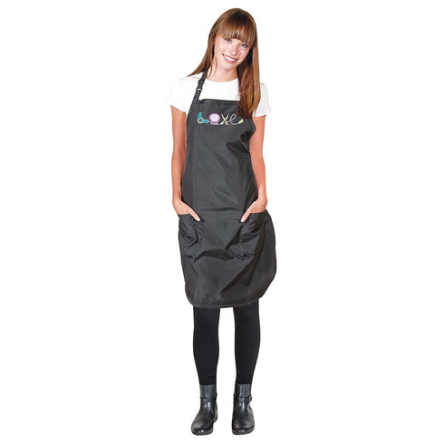 Betty Dain Embroidered Love Stylist Apron, Stylish, Lightweight Iridescent Fabric with Embroidered Decal, Versatile Color, Water Resistant, Conven...