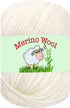 6-Pack 100% Merino Wool Yarn for Knitting and Crochet by Sunny Cat (01 Milky White) 780 Yards...
