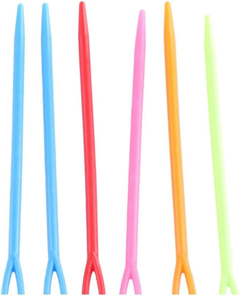 100Pcs Plastic Sewing Needles,Colorful Large-Eye Knitting Needles Yarn Lacing Weaving Needle Learning Needles for DIY Sewing Handmade Crafts(9cm)....
