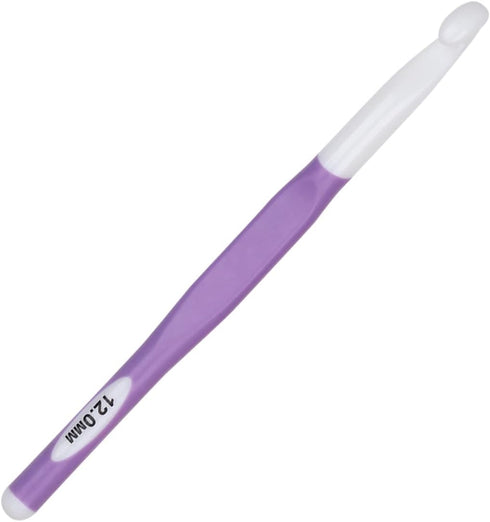 Long Crochet Hook Large Size Crochet Needle QLRFFLJOY 12mm Rubber Handle Crochet Hook DIY Yarn Weaving Tools for Knitting Blankets, Shawl and Carp...