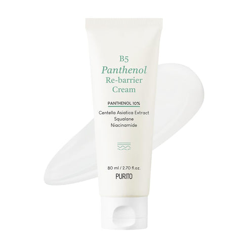 PURITO B5 Panthenol Re-barrier Cream 2.70 fl.oz. / 80ml, Rich Moisturizing Cream with 10% Panthenol for Strenthening the Skin Barrier, No Silicone...