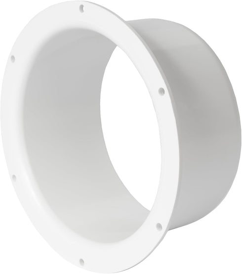 5" Inch Pack of 2 - Duct Connector Flange, Plastic Straight Pipe Flange for Heating Cooling Ventilation System - Ducting Coupling Wall Plate - Ass...
