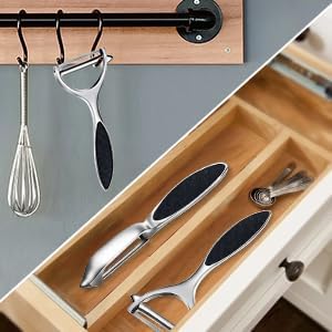 Vegetable Peeler for Kitchen, NewGF Fruit Potato Carrot Apple Peeler, Good Grip and Durable Y and I Shaped Stainless Steel Peelers, with Ergonomic...