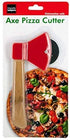 bulk buys Kitchen Essentials Axe Pizza Cutter, 8.25", Brown/Red/Silver...