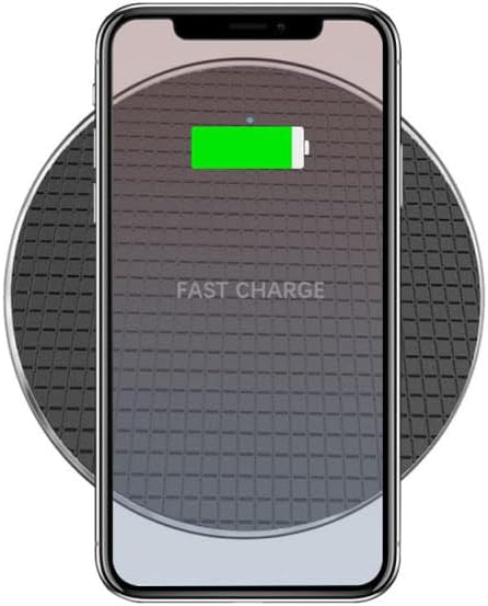 Wireless Charger, 10W Qi-Certified Charging Pad with Control Technology Compatible with (iPhone 15/14 /13/12/ 11/ XR/XS/ 8 Plus) for Samsung Galax...