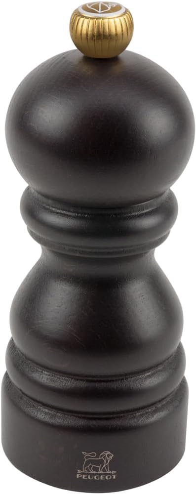Peugeot - Paris Manual Salt Mill - Adjustable Grinder - Beechwood, Chocolate...