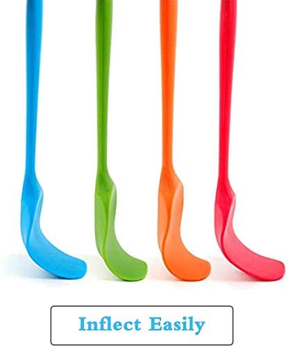 4-Piece Silicone Spatula Set 11inch Large Heat-Resistant Rubber Spatulas Baking Mixing Tool Non-Stick Flexible Seamless Spatulas with Stainless St...