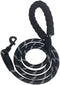 Beastron 5FT Heavy Duty Dog Leash with Comfortable Padded Handle and Highly Reflective Threads for Medium and Large Dog’s, Black...