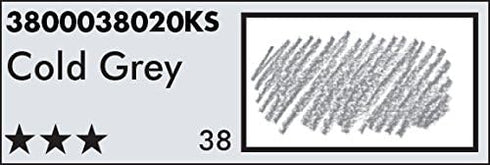 Koh-I-Noor Polycolor Drawing Pencil, Pack of 12, Cold Grey (3800/38)...