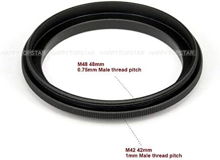 Metal M42 to M48 Male to Male 42mm to 48mm M42-M48 Step-Up Coupling Ring Adapter for Lens Filter Telescope...