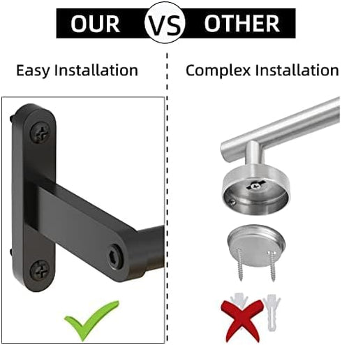 24 Inch Matte Black Towel Bar for Bathroom, Towel Racks for Bathroom Wall Stainless Steel, Heavy Duty Bathroom Towel Rod Wall Single Towel Bar...