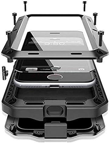 Marrkey for iPhone 8 Case,iPhone 7 Case, 360 Full Body Protective Cover Heavy Duty Shockproof Tough Armour Aluminum Metal Case with Silicone Built...